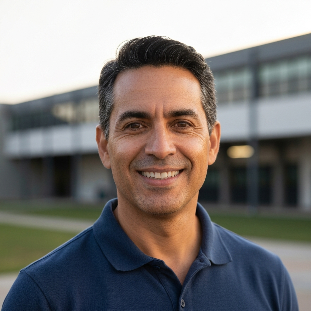 Foto de Marcos, pai da Ana Clara que foi aprovada em Administração na ETEC